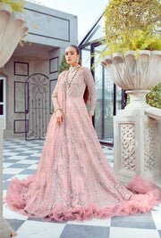 Light Pink Pakistani Bridal Dress with Embroidery and Dupatta