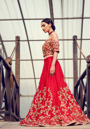 Pakistani Wedding Dress in Elegant Ivory Silk