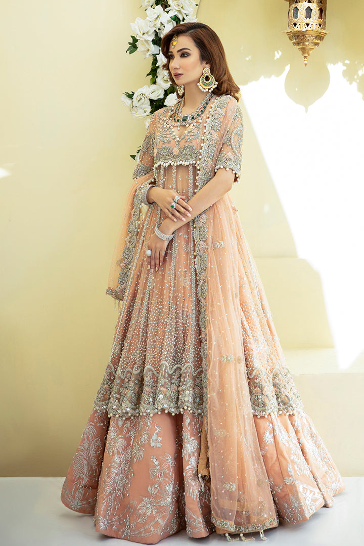 Elegant Peach Pakistani Bridal Dress for Your Special Day