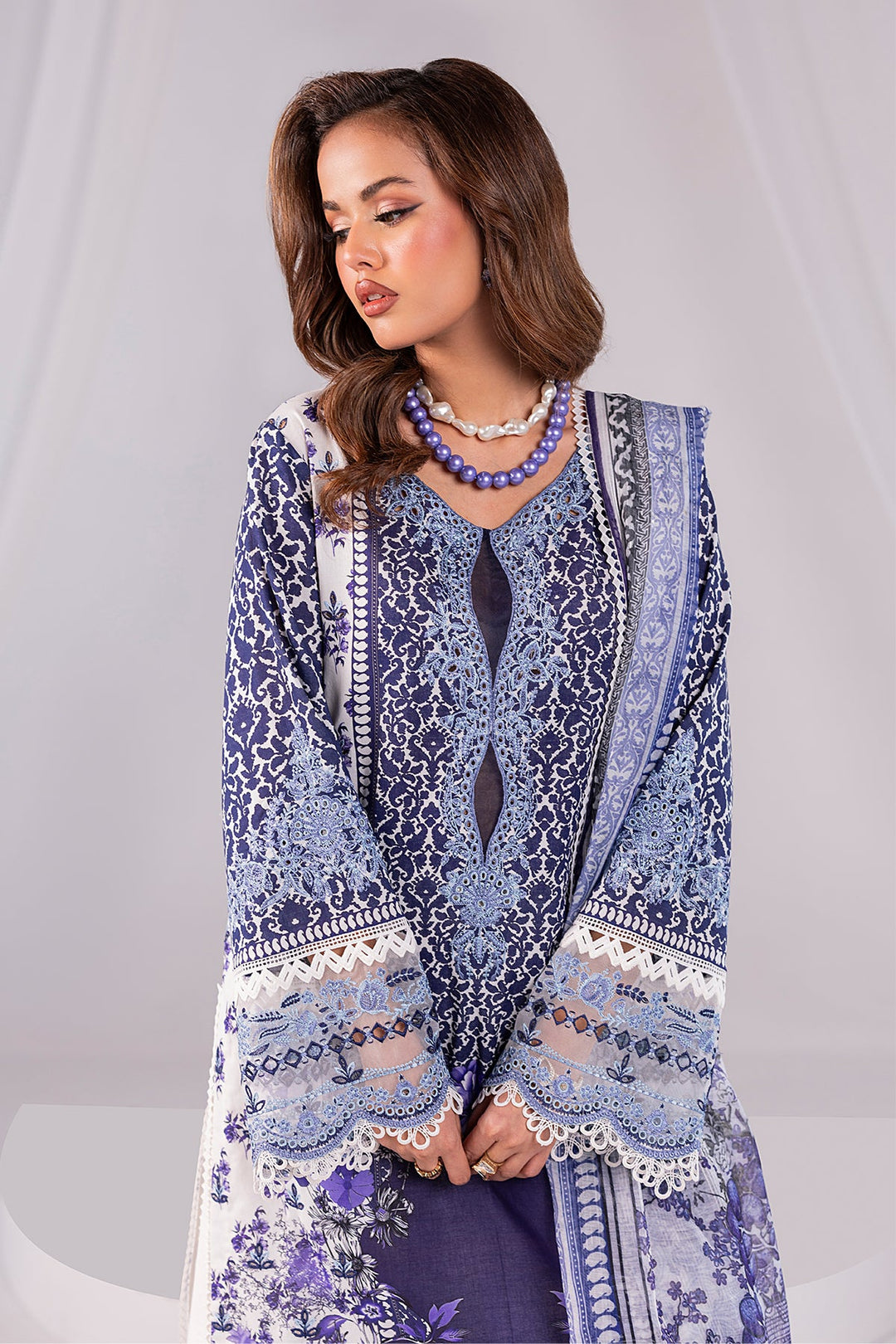Embroidered Net Ensemble