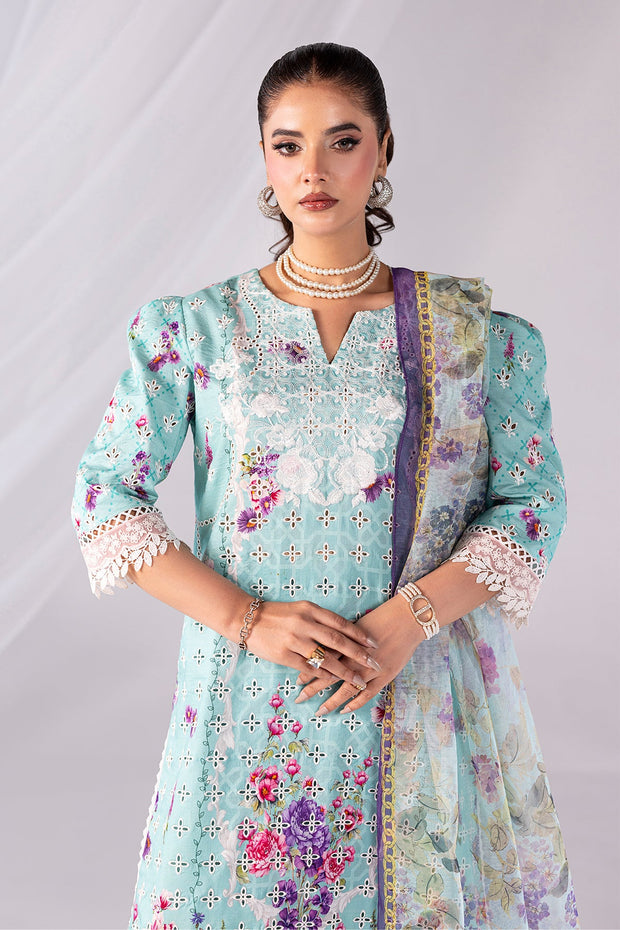 Embroidered Viscose Silk Ensemble
