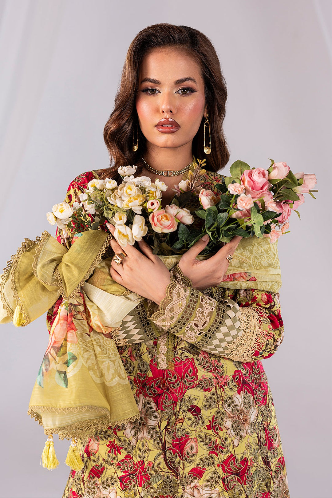 Embroidered Organza Ensemble