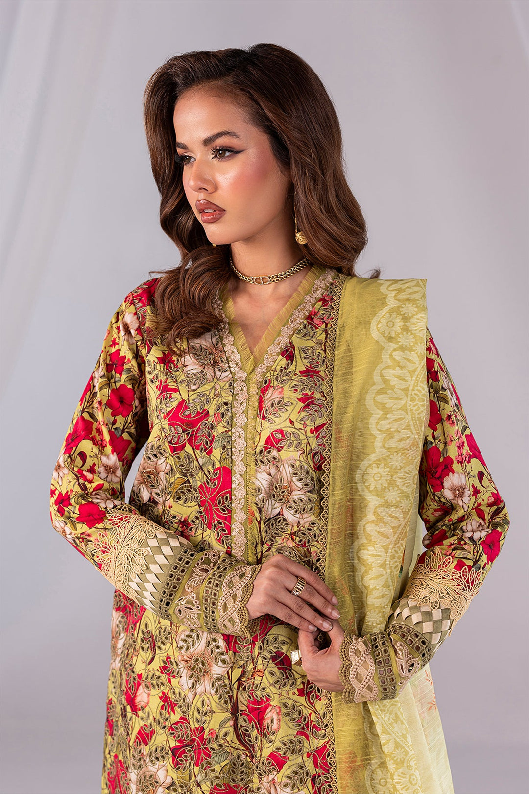 Embroidered Organza Ensemble