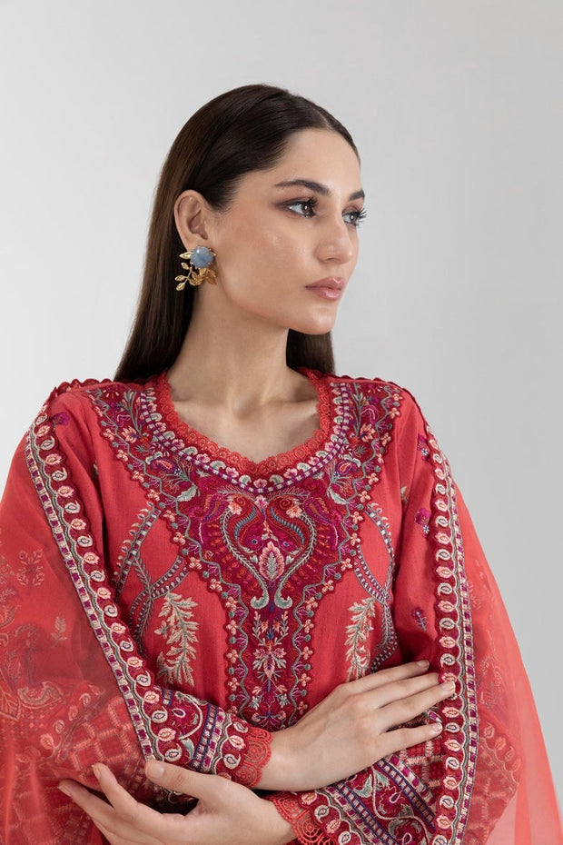 Sana Safinaz Pakistani Party Dress - Coral Allure