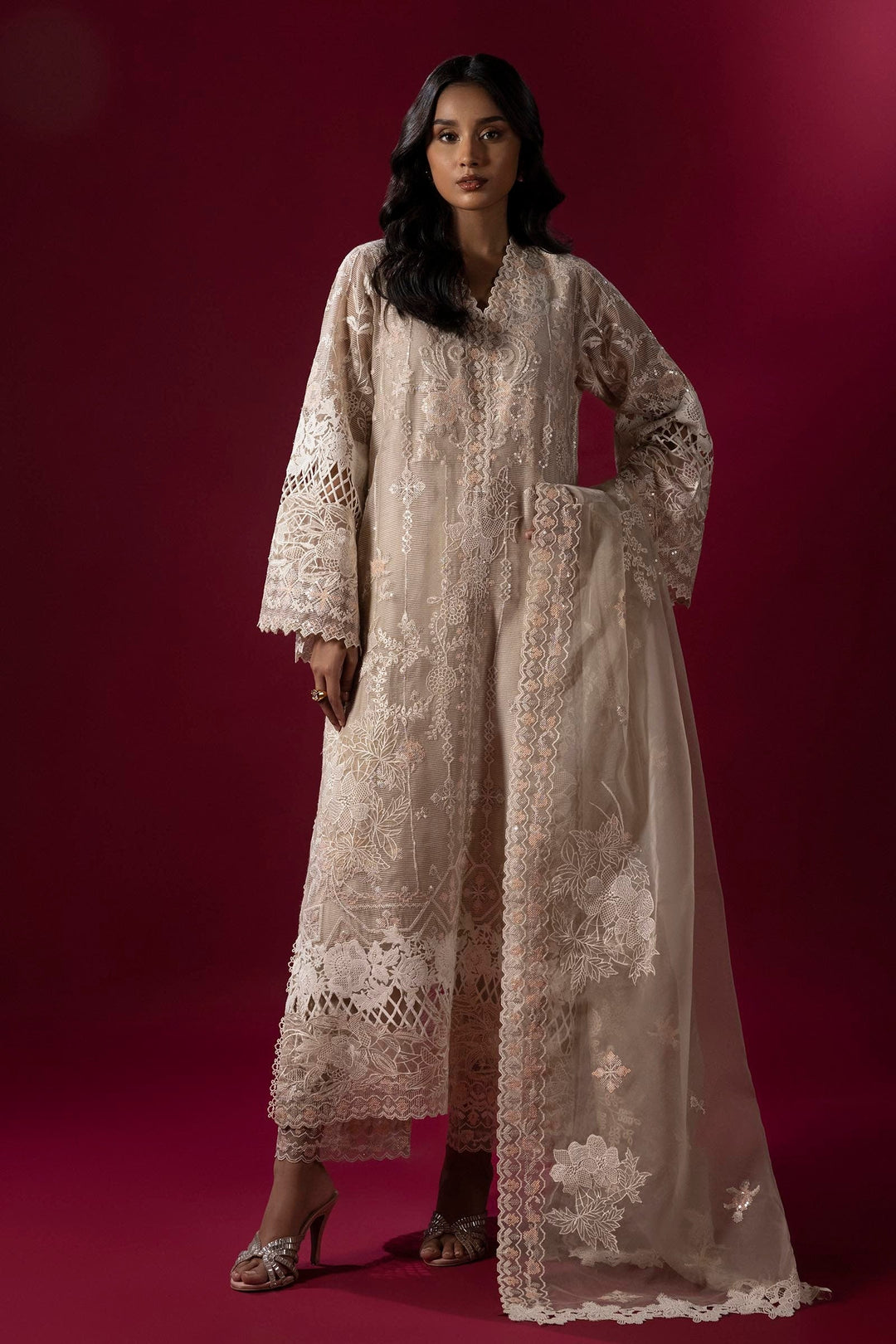 Sana Safinaz Stitched Embroidered Cotton Shirt + Bottom Sana