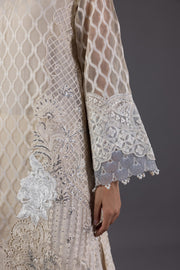 Sana Safinaz Stitched Organza Embroidered Shirt + Culotte+