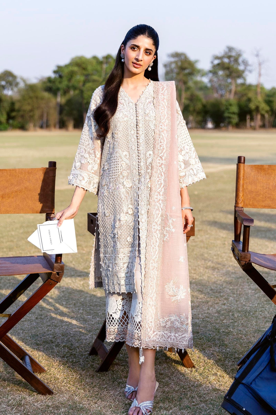 Sana Safinaz Stitched Embroidered Cotton Shirt + Culotte +