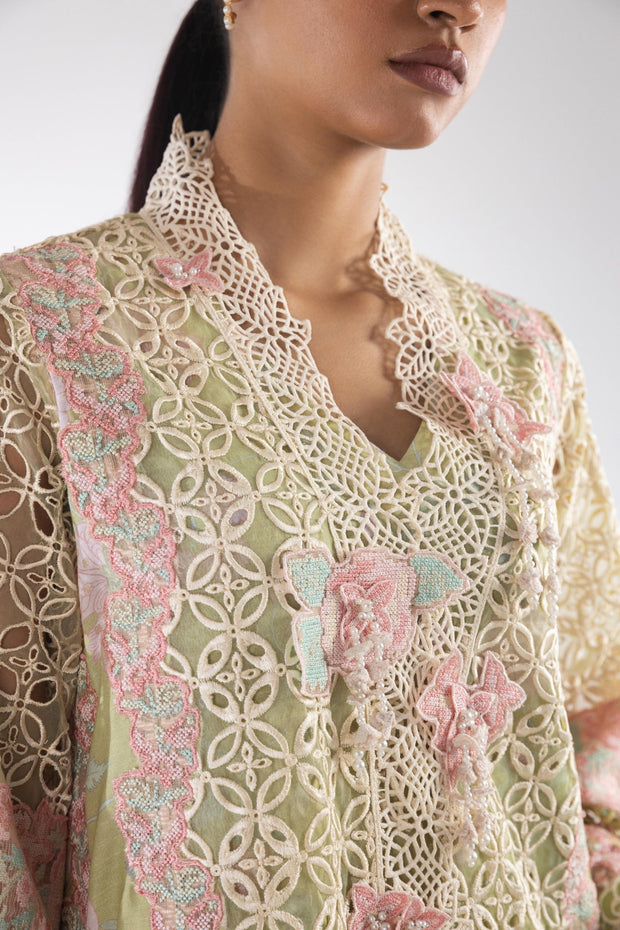 Sana Safinaz Elegant Green Organza Pakistani Dresses