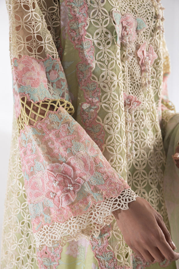 Sana Safinaz Elegant Green Organza Pakistani Dresses