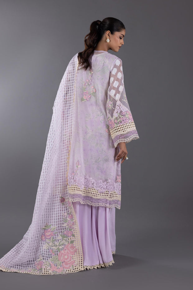 Sana Safinaz Stitched Organza Embroidered Shirt + Plazo +