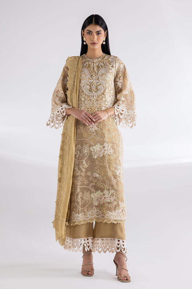 Sana Safinaz Stitched Embroidered Cotton Slub Suit Sana Safinaz
