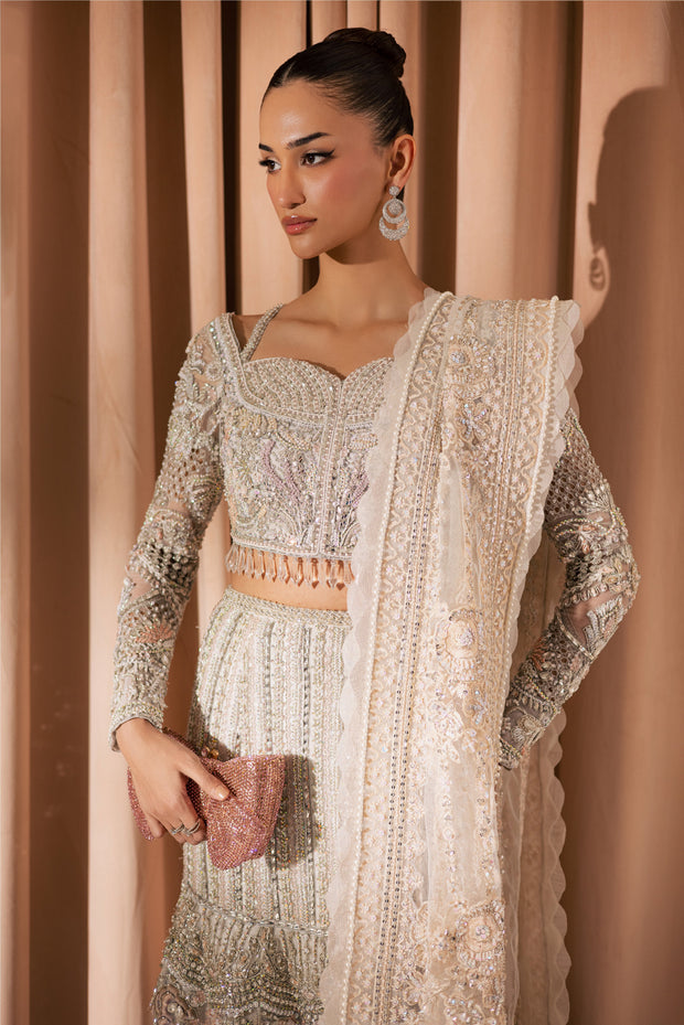 Celestial White Pakistani Bridal Dress for Modern Brides