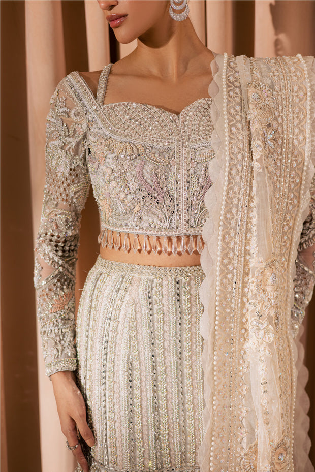 Celestial White Pakistani Bridal Dress for Modern Brides