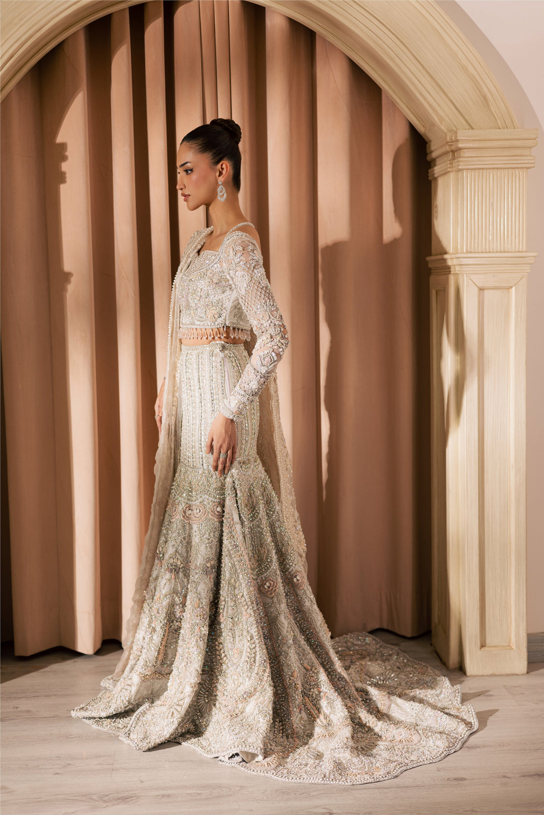 Celestial White Pakistani Bridal Dress for Modern Brides