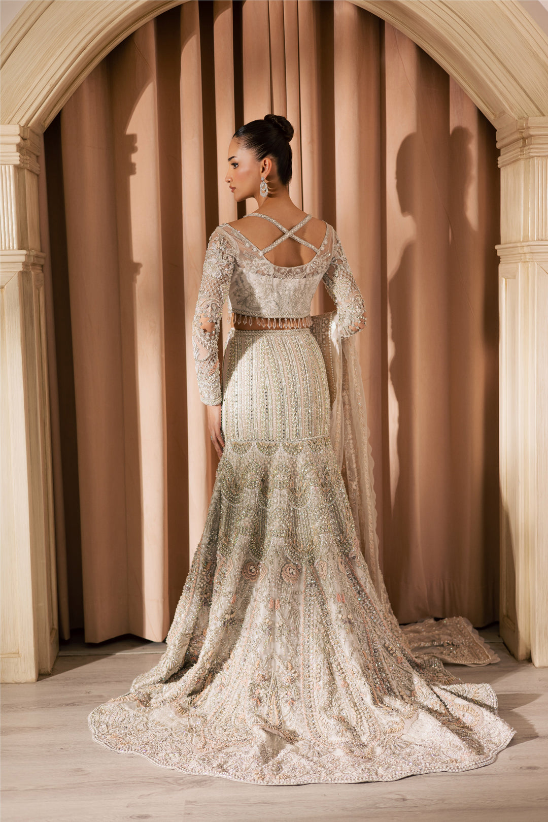 Celestial White Pakistani Bridal Dress for Modern Brides