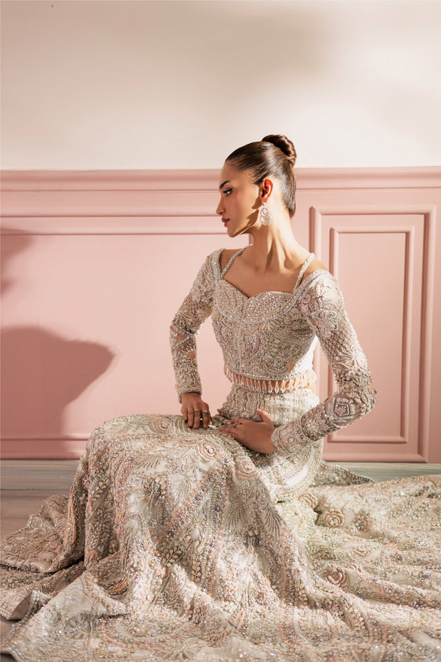 Celestial White Pakistani Bridal Dress for Modern Brides