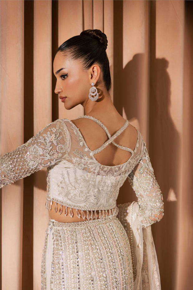Celestial White Pakistani Bridal Dress for Modern Brides
