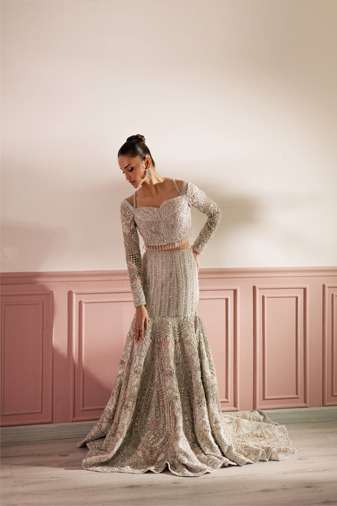 Celestial White Pakistani Bridal Dress for Modern Brides