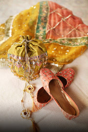 Vibrant Light Parrot Green Pakistani Bridal Dress with Embroidery