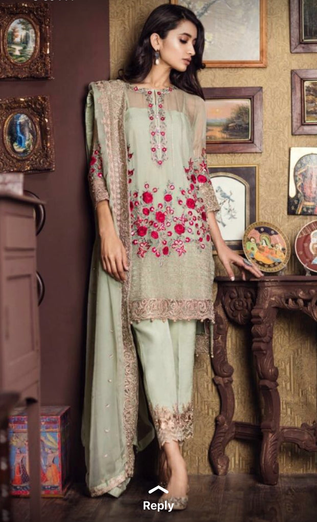Beutifull dress by imrozia in chiffon cloth Model # C 1141