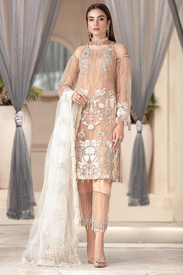 embroidered silk dress S0001