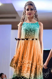 Pakistani Mehndi Dress by Zainab Chotani Model# M 1657