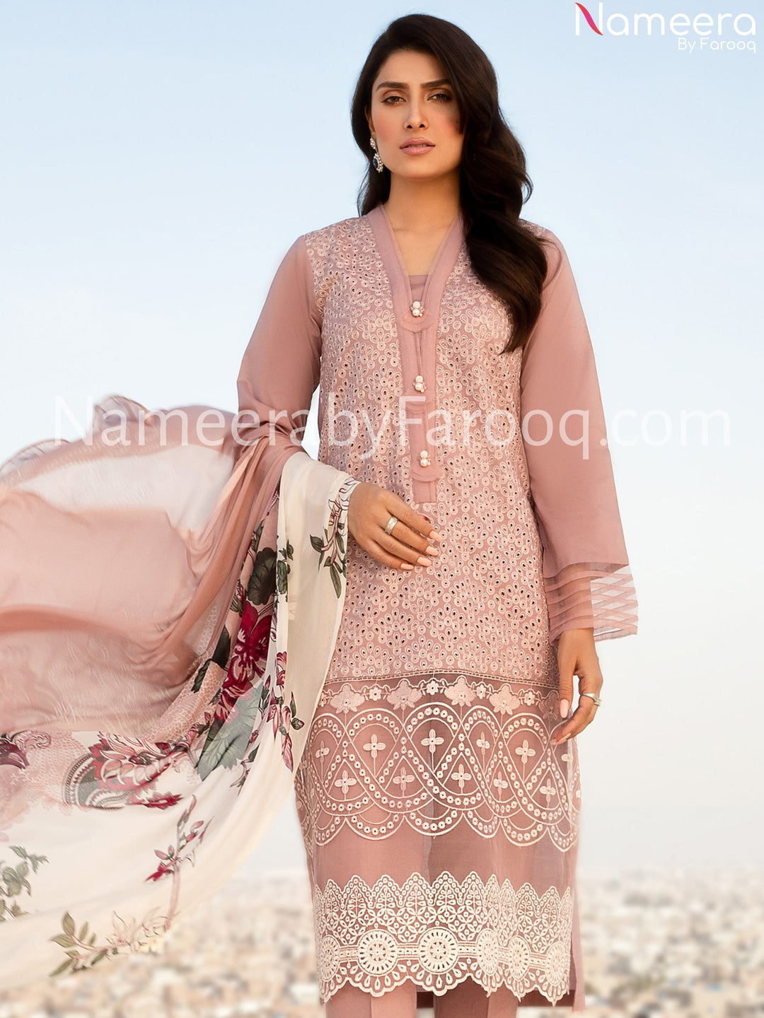 Tea pink Dress for eid