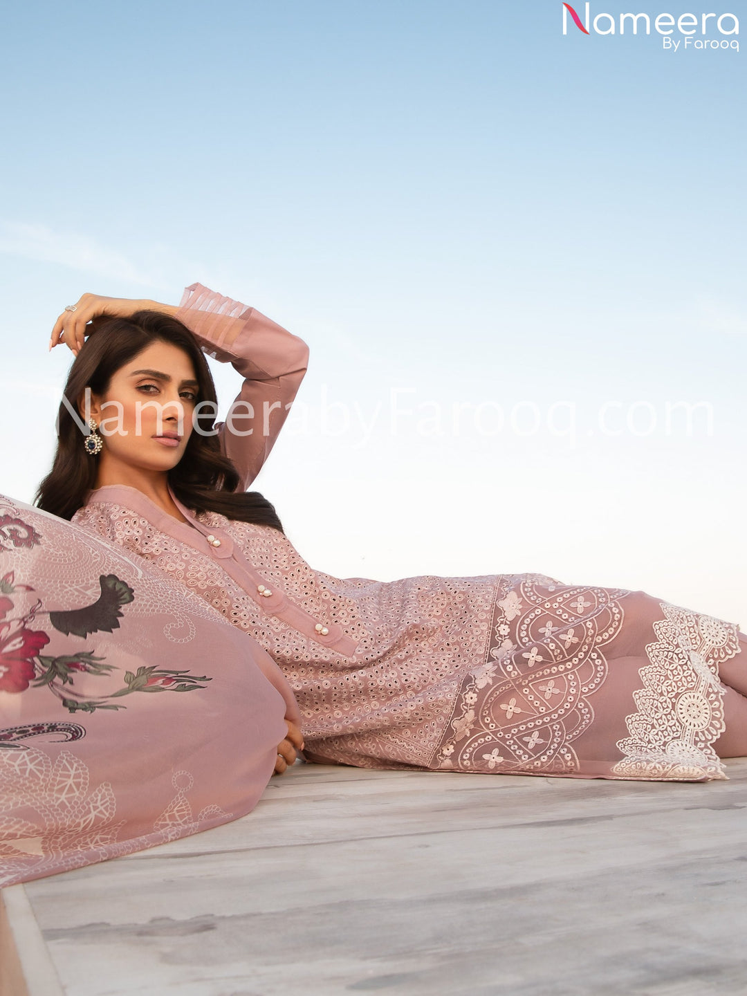 Tea pink Dress for festive