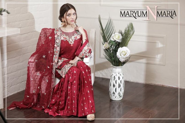 Short Shirt and Gharara Pants by Maryum & Maira Model # C1606