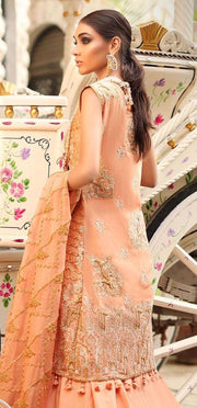 Embellished Pakistani formal dress for wedding