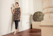 Iznik Designer Dress In Beautiful Black Color.Work Embellished With Pure Dhag Embroidery.
