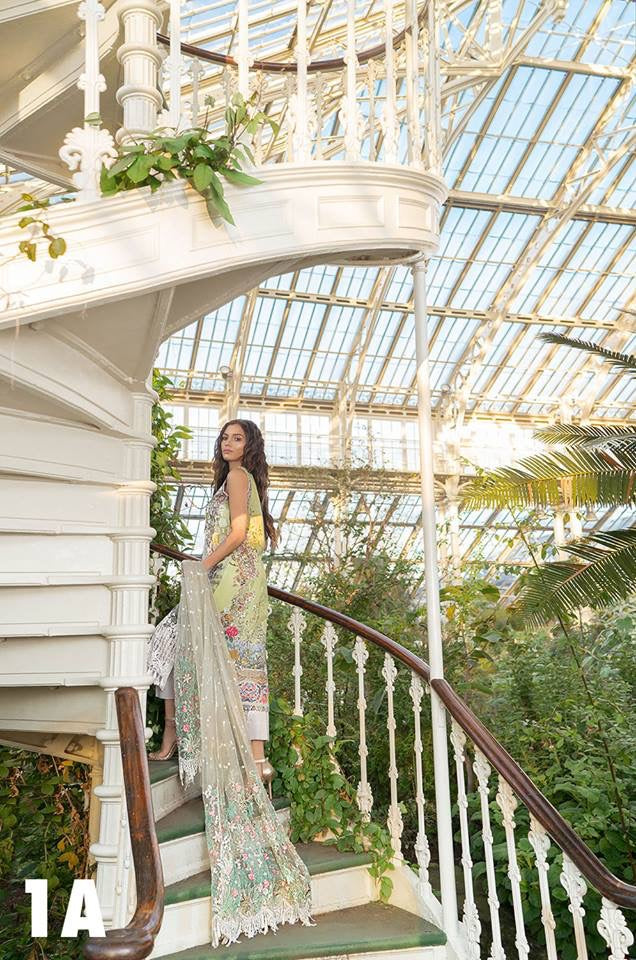 Mint Green Lawn Dress By Sobia Nazir.Work Embellished With Dhaga Embroidery Sequance & Patches Work.