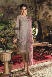 Iznik Designer Dress In Chiffon Fabric.Work Embellished With Threads Embroidery And Sequance Work.
