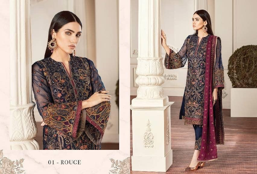 Stylish Punjabi Dress in Blue Color Work Embellished With Dhaga Tilla Embroidery And Patches Work.