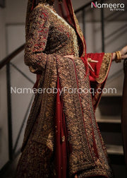 Pakistani Red Bridal Lehenga