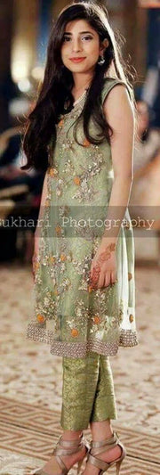 Beutifull wedding party dress in mint green color Model # P 1216