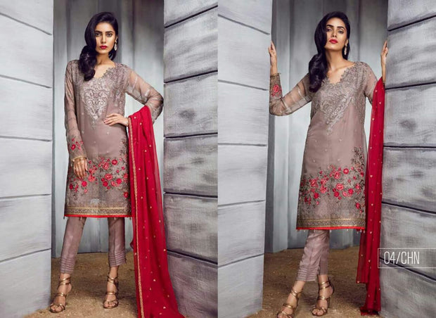 Beautiful chiffon dress by Iznik in gray aqua green color