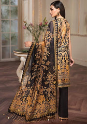 Anaya Lawn Dress In Black Color. Work Embellished With Dhaga Embroidery And Heavy Cutwork Borders.