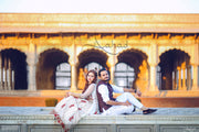 Beutifull bridal Maxi in off white and red color Model# 1179