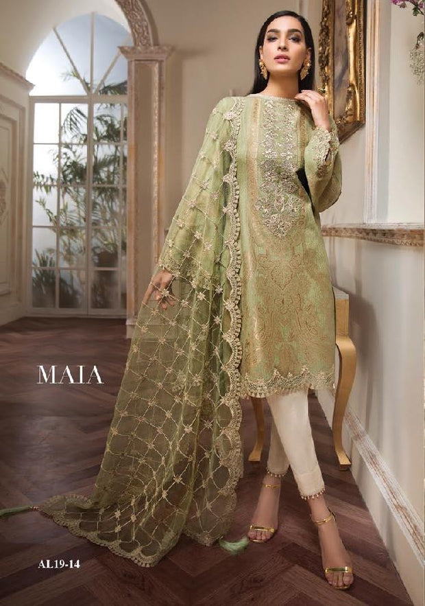 Stylish Mint Green Dress By Anaya. Work Embellished With Pure Threads Embroidery Caut Work Patches And Sequance.