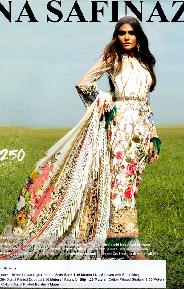 Beutifull dress by sana safinaz in offwhite color Model#L 1188