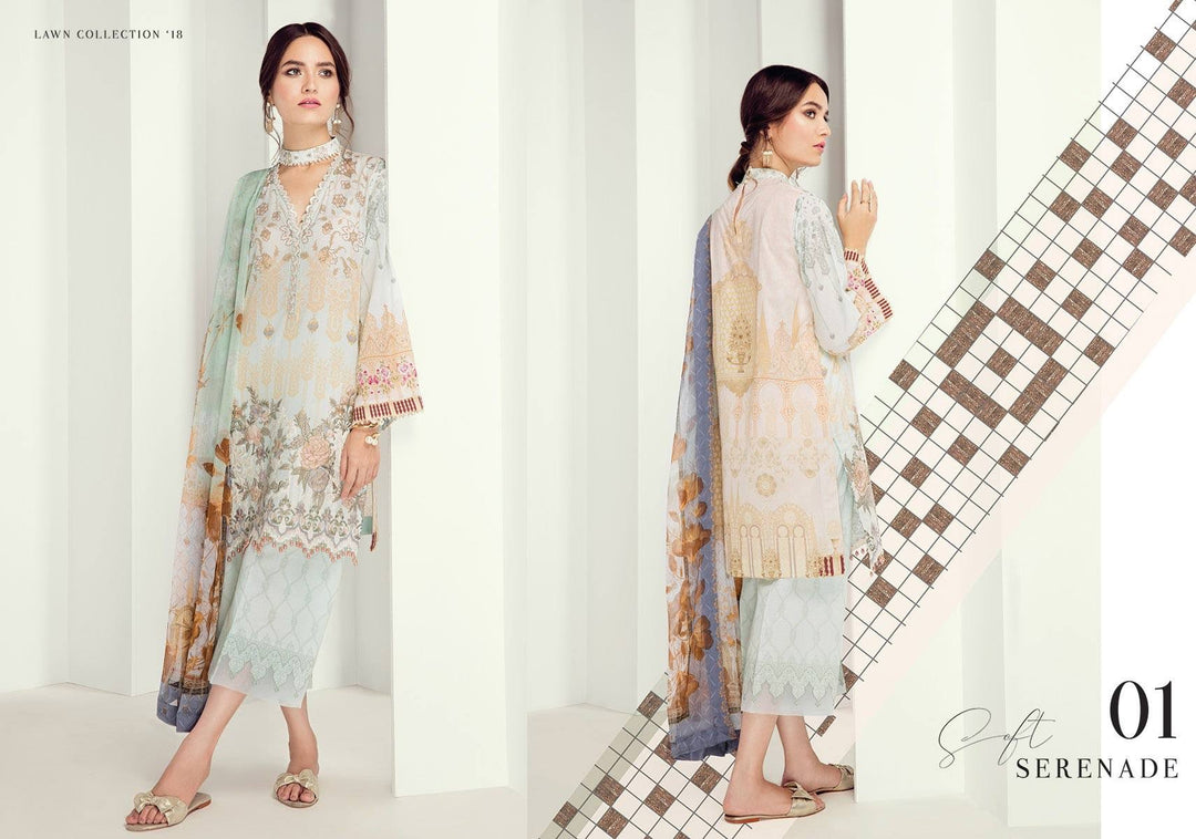 Beutifull lawn dress by fuchia Model#L 1504
