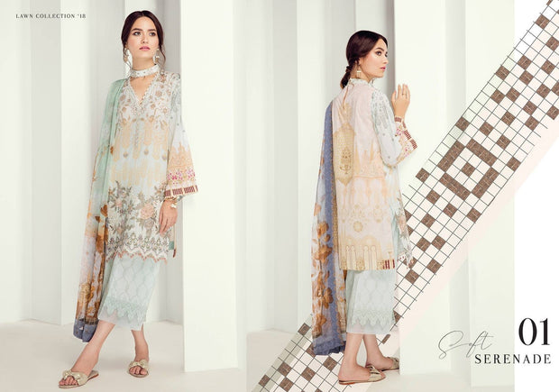 Beutifull lawn dress by fuchia Model#L 1504