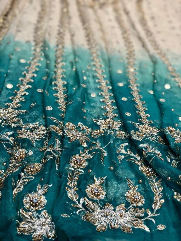 Pakistani Mehndi Dress by Zainab Chotani Model# M 1657