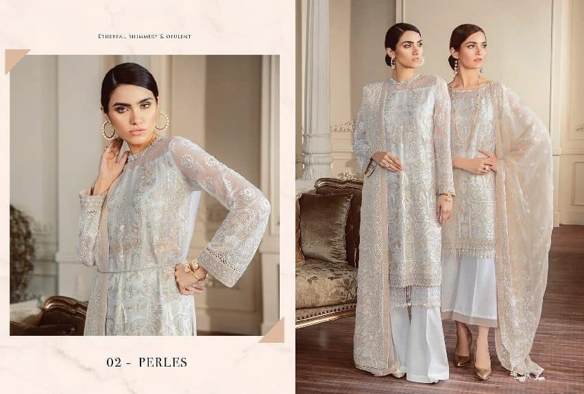 Stylish Designer Dress In Light Gray Color.Work Embellished With Tilla Embroidery,Sequance And Hand Work.