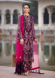 Afrozeh Chiffon Dress in Purple Color