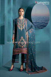 Agha Noor Pakistani Formal Wear in Teal Color #PF53