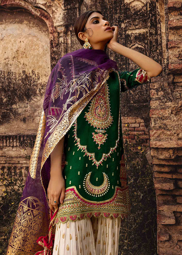 Anarkali Sharara Suit Indian Wedding Dress