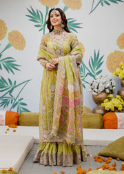 Angrakha Kameez Trouser Dupatta Pakistani Wedding Dress Online