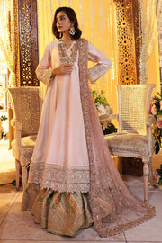 Angrakha Style Frock with Lehenga Dupatta Dress